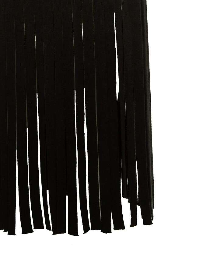 Falda maxi de punto flecos - Imagen 3