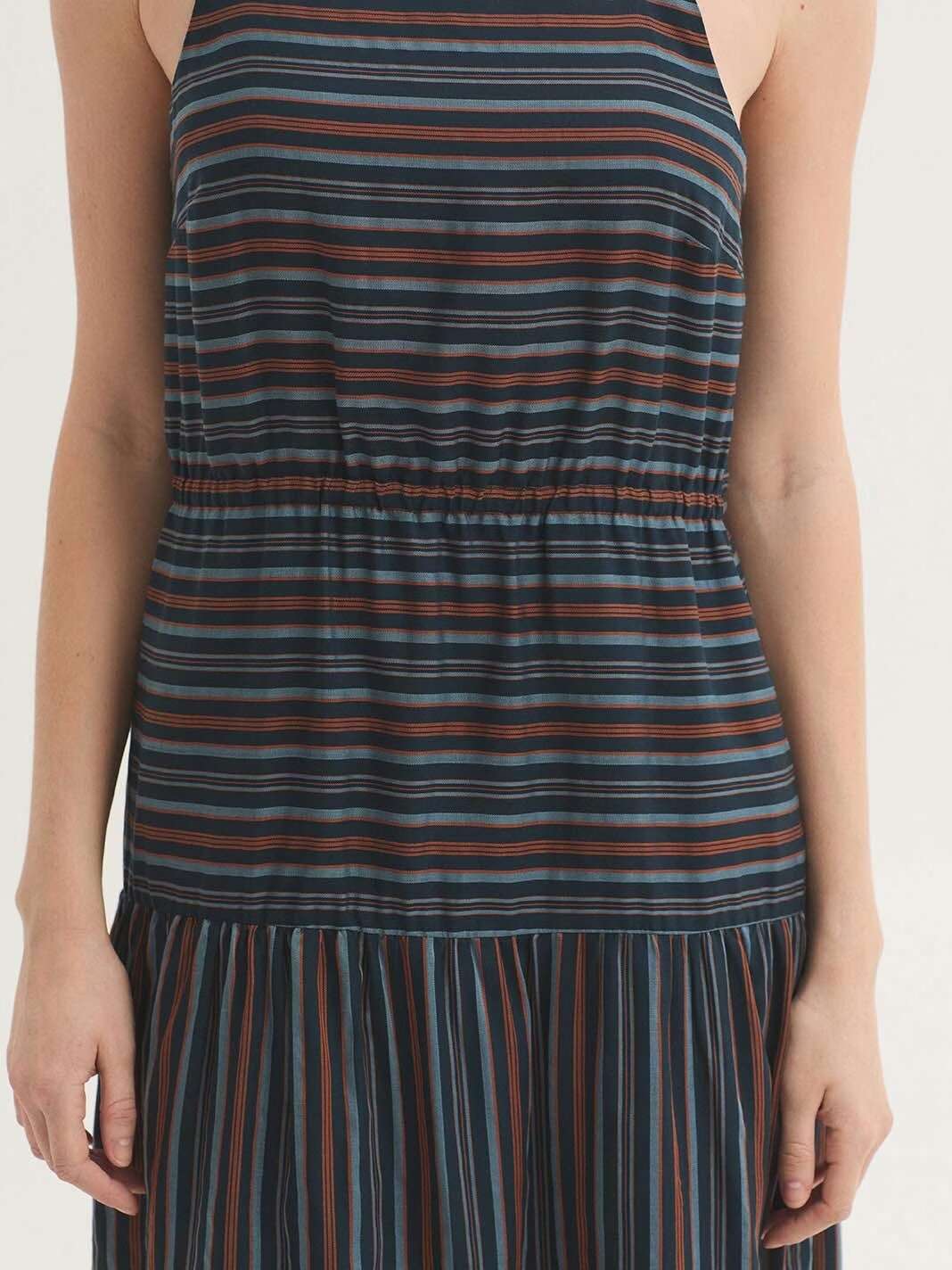 Vestido de jacquard con rayas - Imagen 4