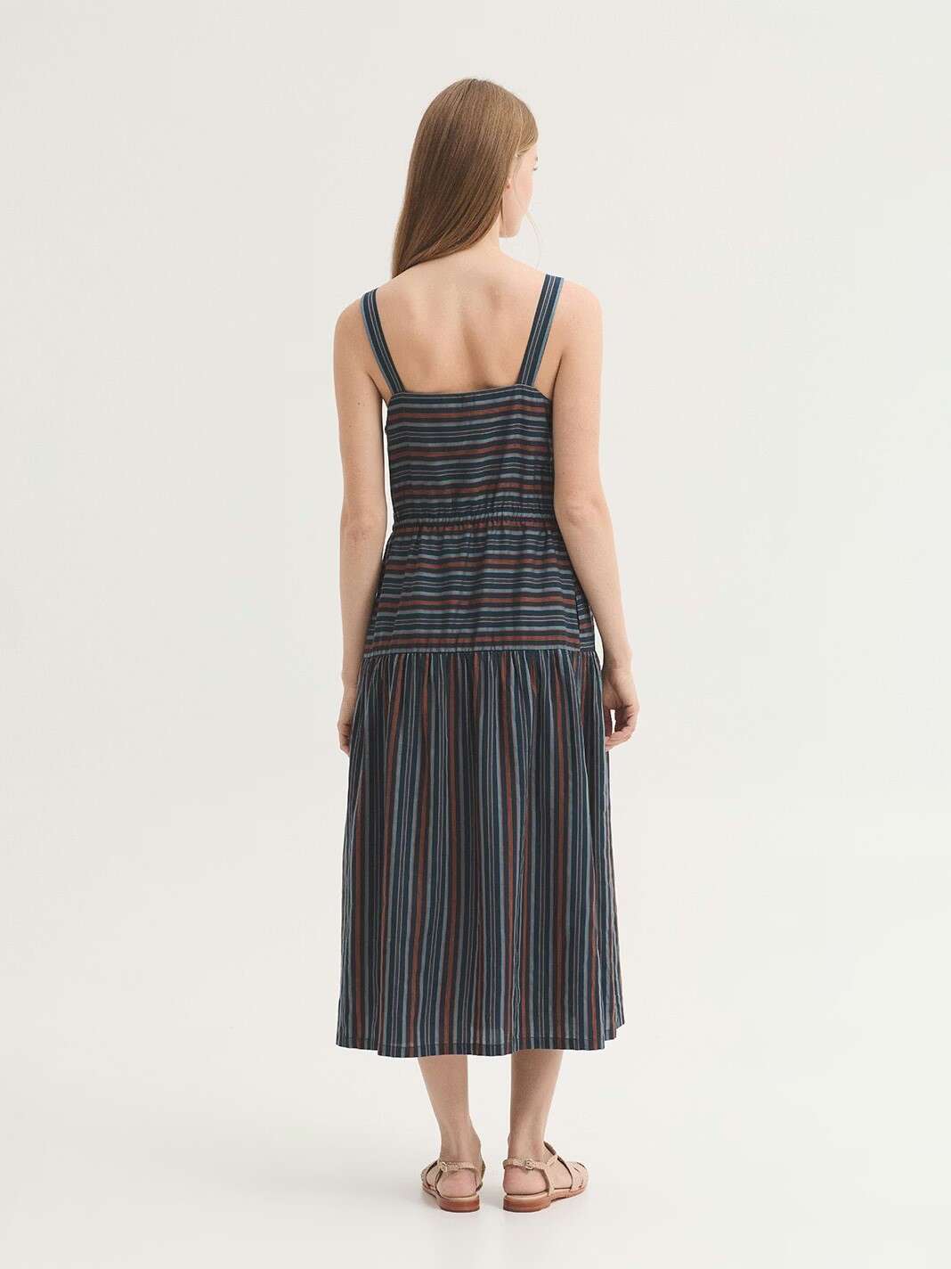 Vestido de jacquard con rayas - Imagen 5