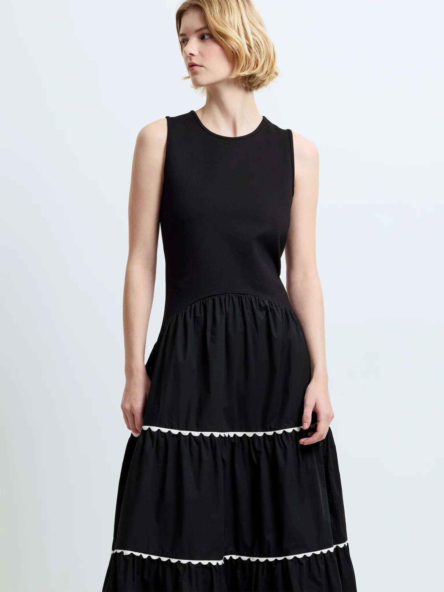 Vestido midi Kaylie Jia Mix Ric Rac - Imagen 3