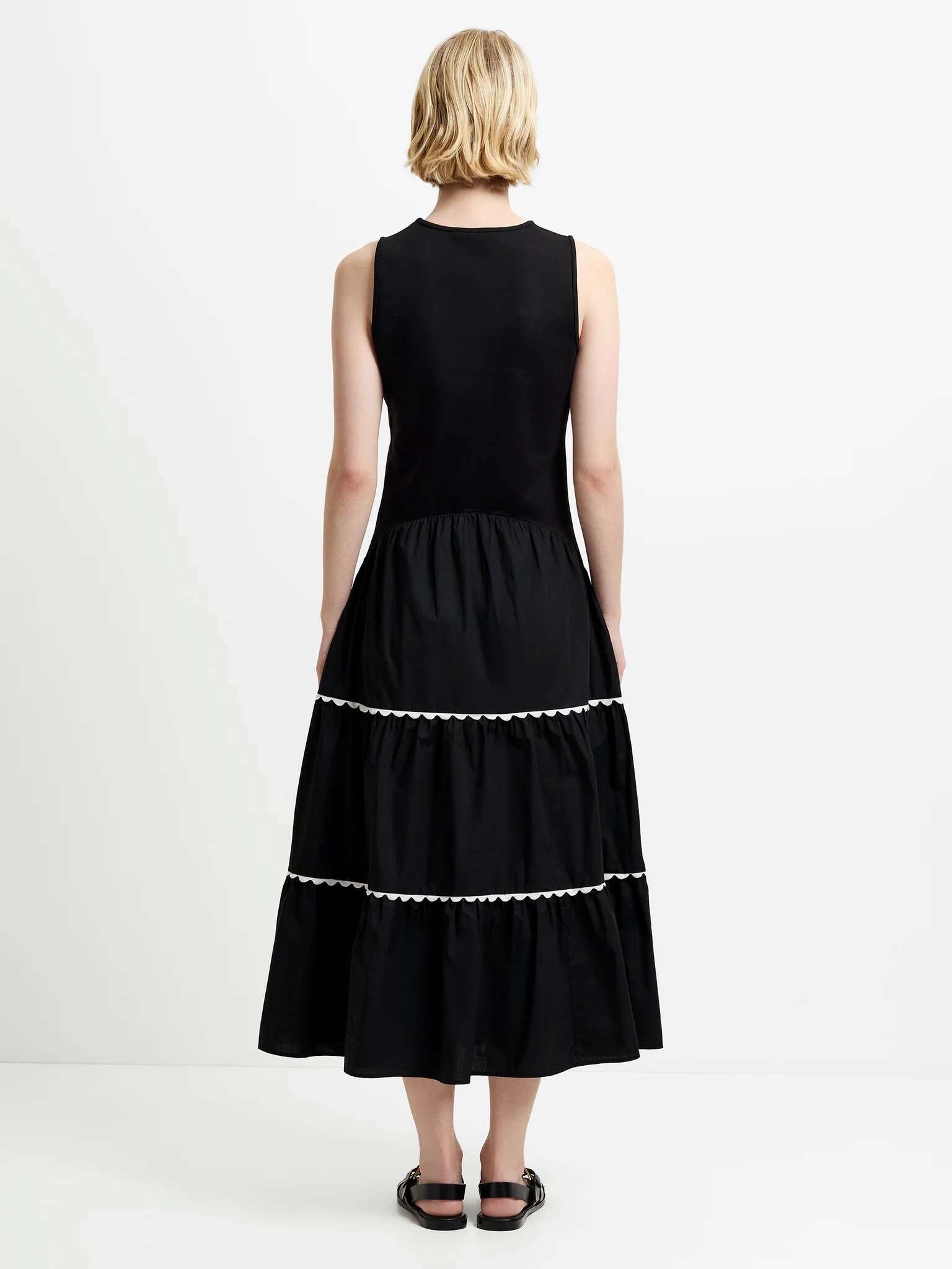 Vestido midi Kaylie Jia Mix Ric Rac - Imagen 5